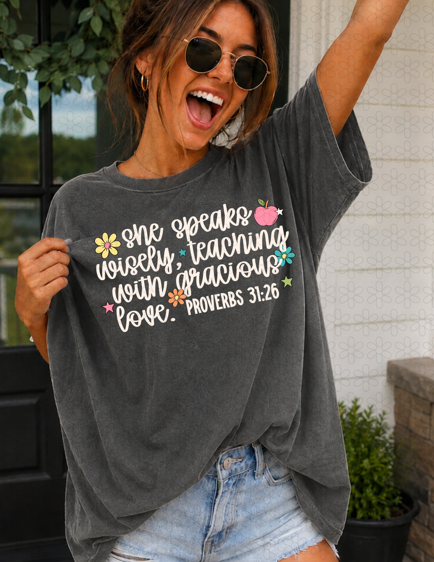 SHE SPEAKS WISELY (Multiple Colors) Completed Tee