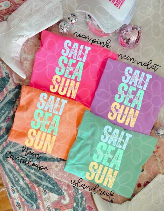 Salt Water Sea Shells Sun Shine DTF Transfer