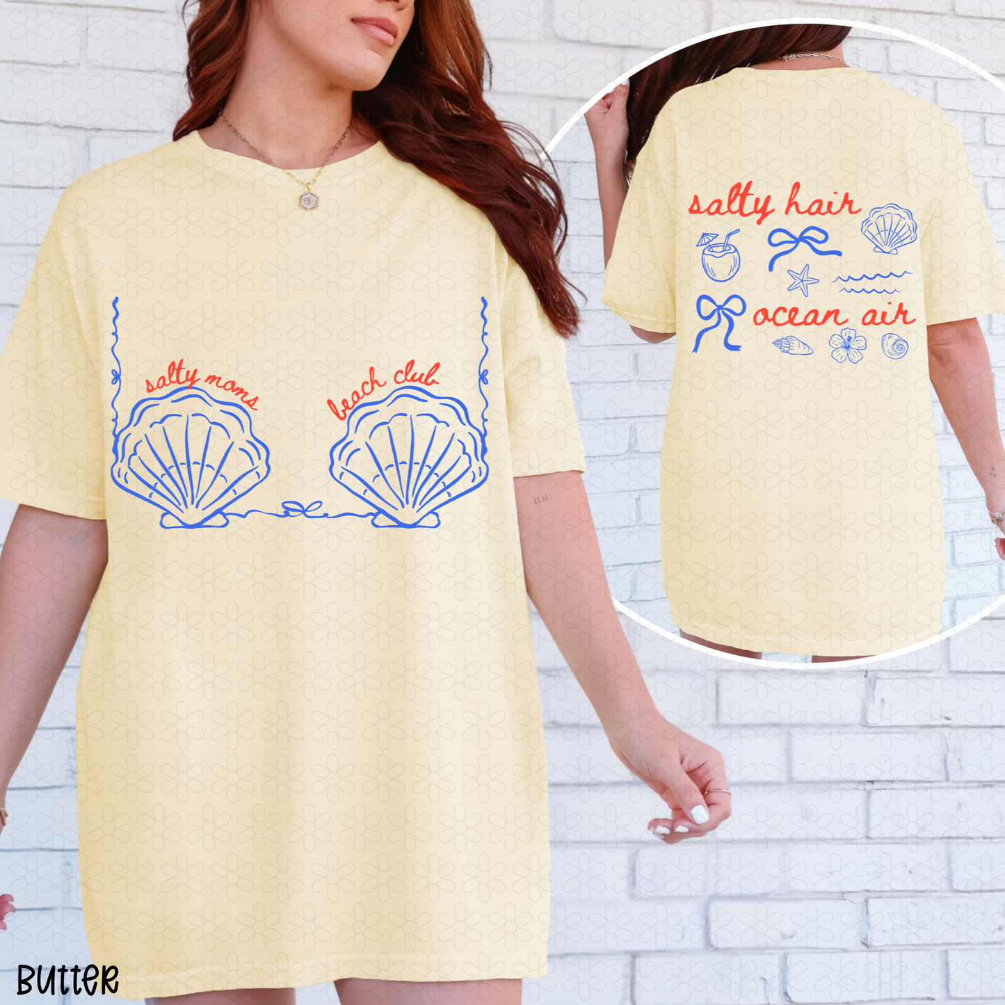 Salty Moms Beach Club (Multiple Color Options)  Completed Tee