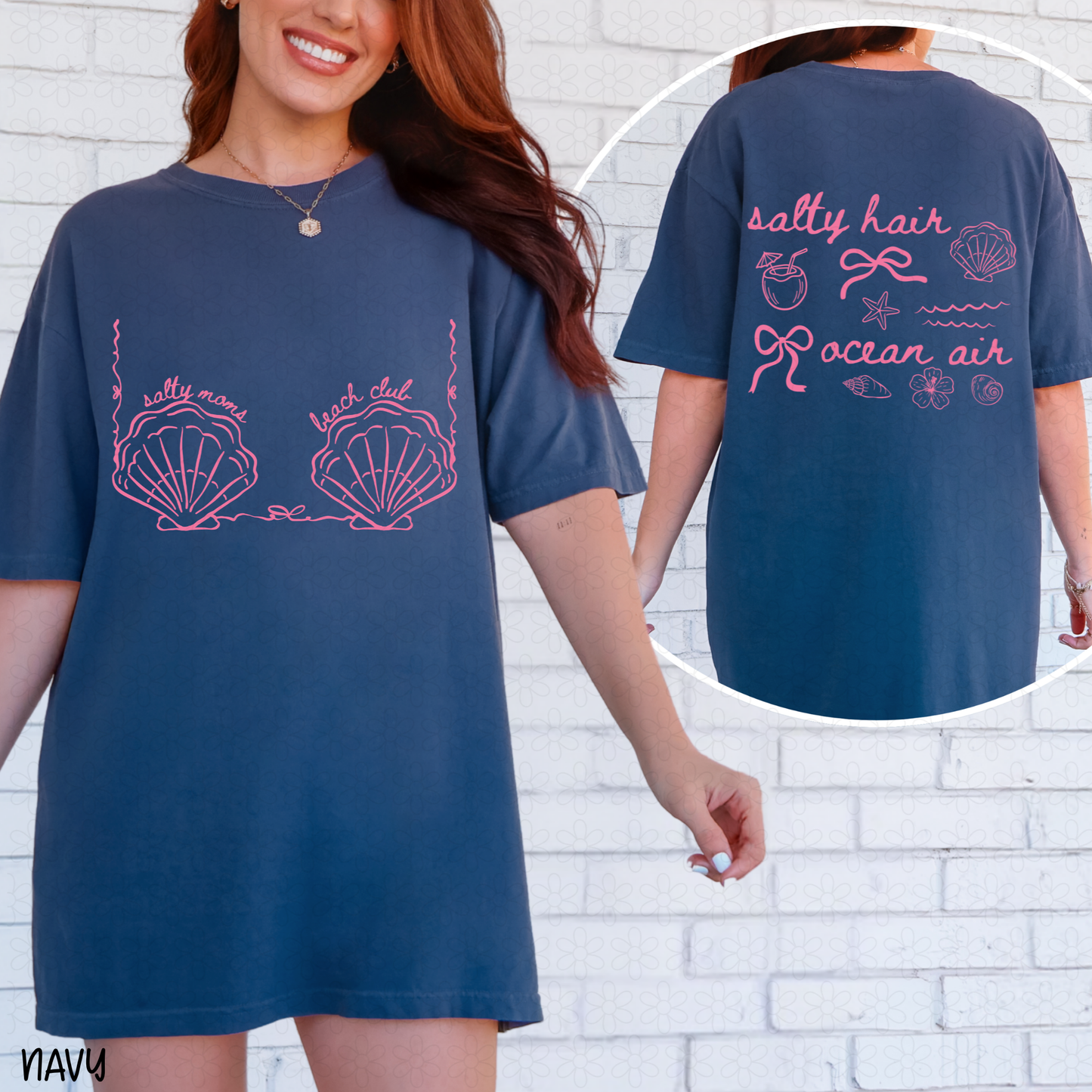 Salty Moms Beach Club (Multiple Color Options)  Completed Tee