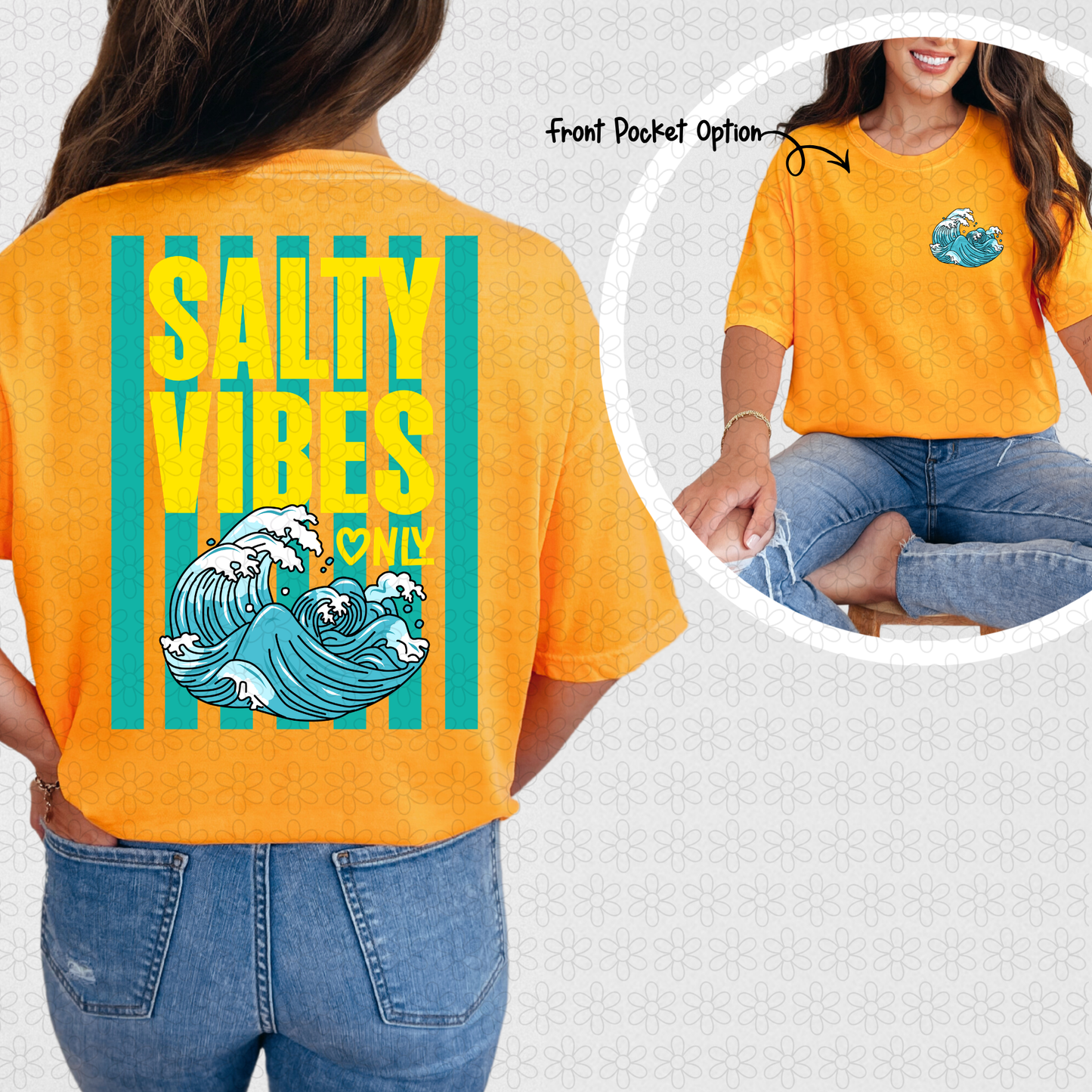 Salty vibes Only (Multiple Color Options) Completed Tee