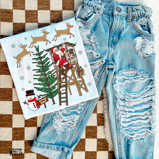 Santa Camo Duck Hunting DTF Transfer
