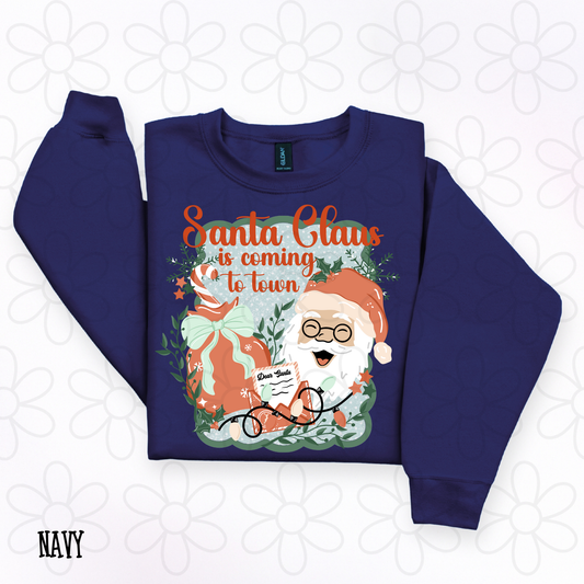 Santa Claus Is Coming To Town Kids Completed Tee