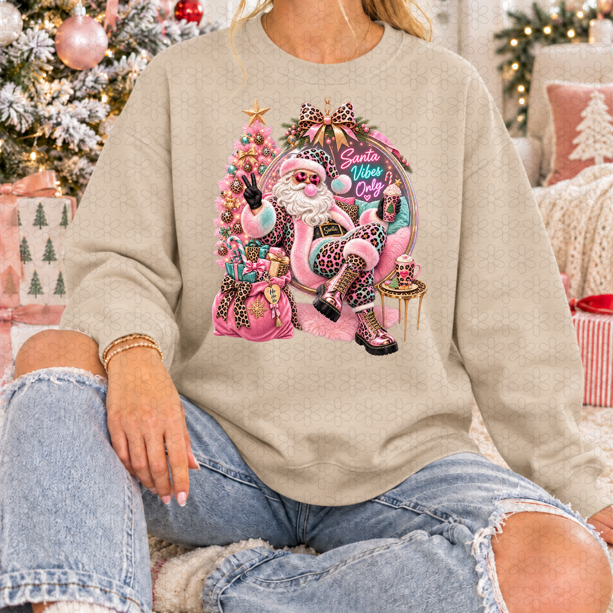Santa Vibes Only Completed Tee