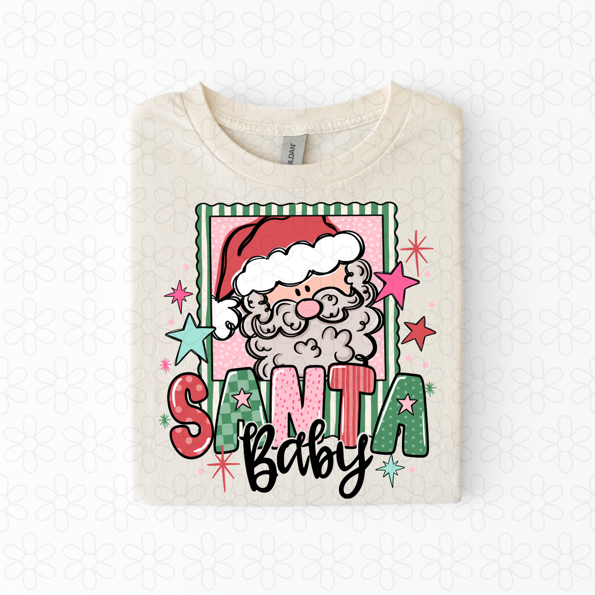Santa baby Polaroid Completed Tee