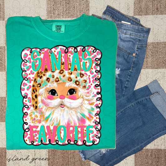 Santas Favorite Leopard Kids Completed Tee