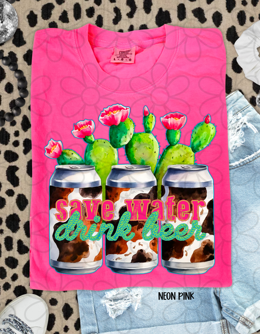 Save Water Drink Beer Completed Tee