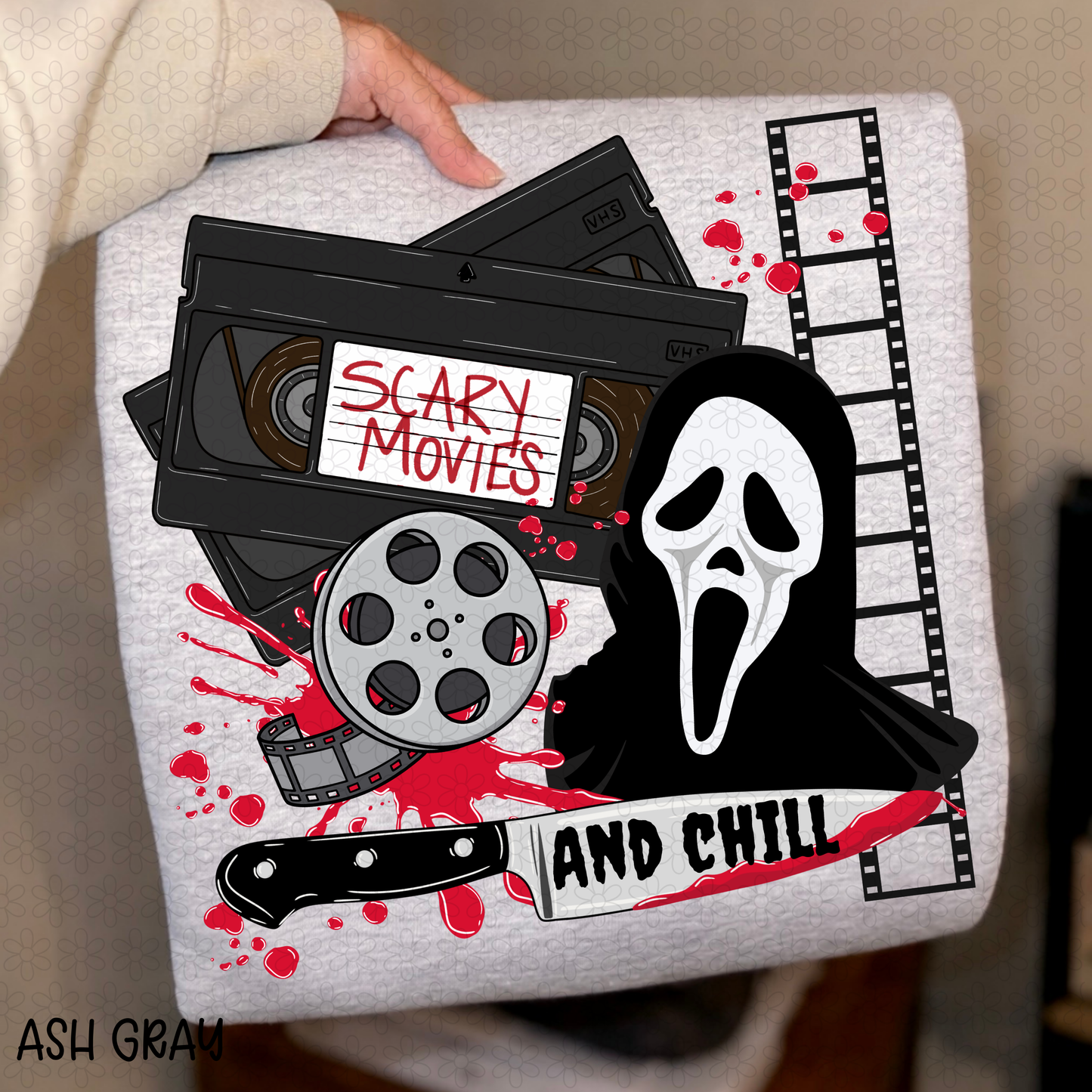 Scary Movies and Chill Completed Tee