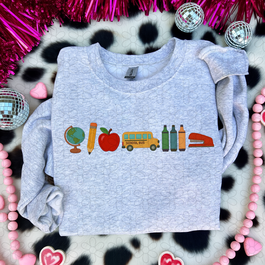 School Bus Supplies Completed Tee