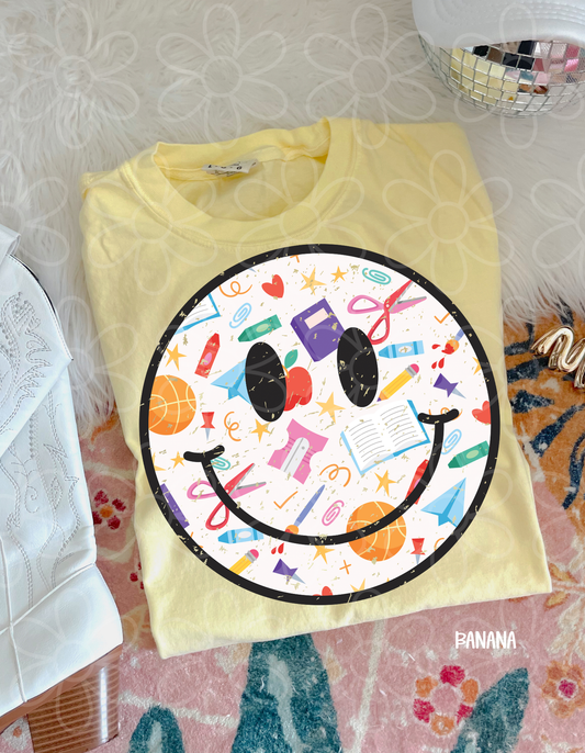School Smiley Completed Tee