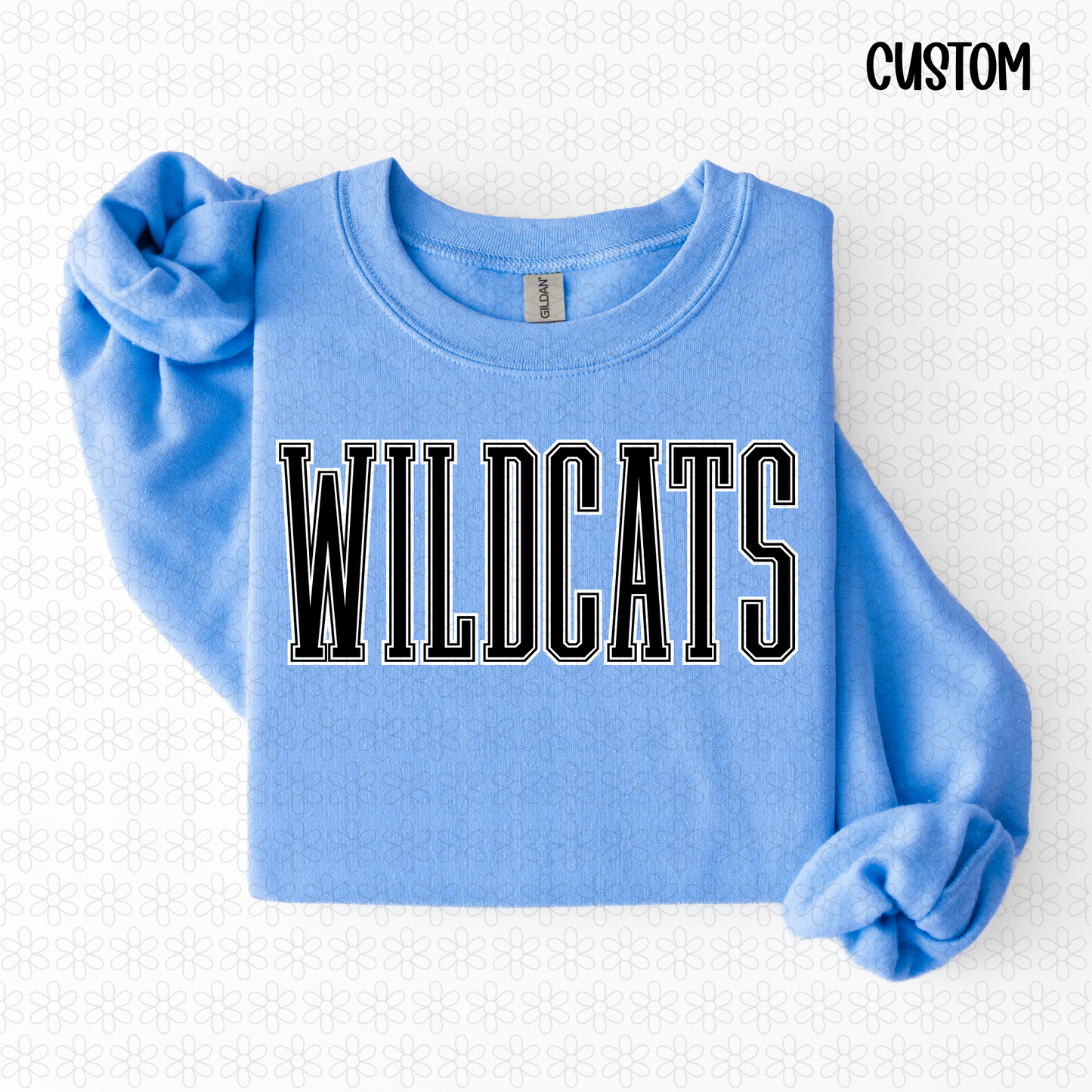 School Spirit Outline- CUSTOM ANY COLORS Completed Tee