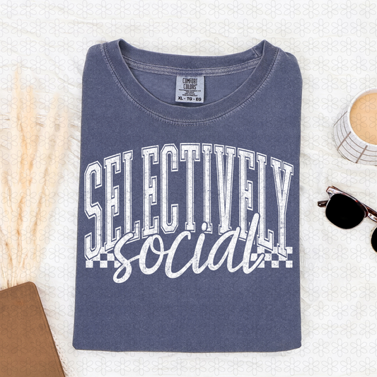 Selectively Social (Multiple Options) Completed Tee