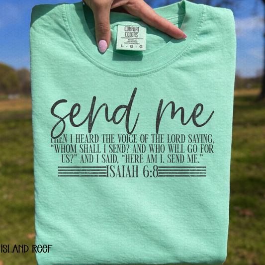 Send Me- Black DTF Transfer