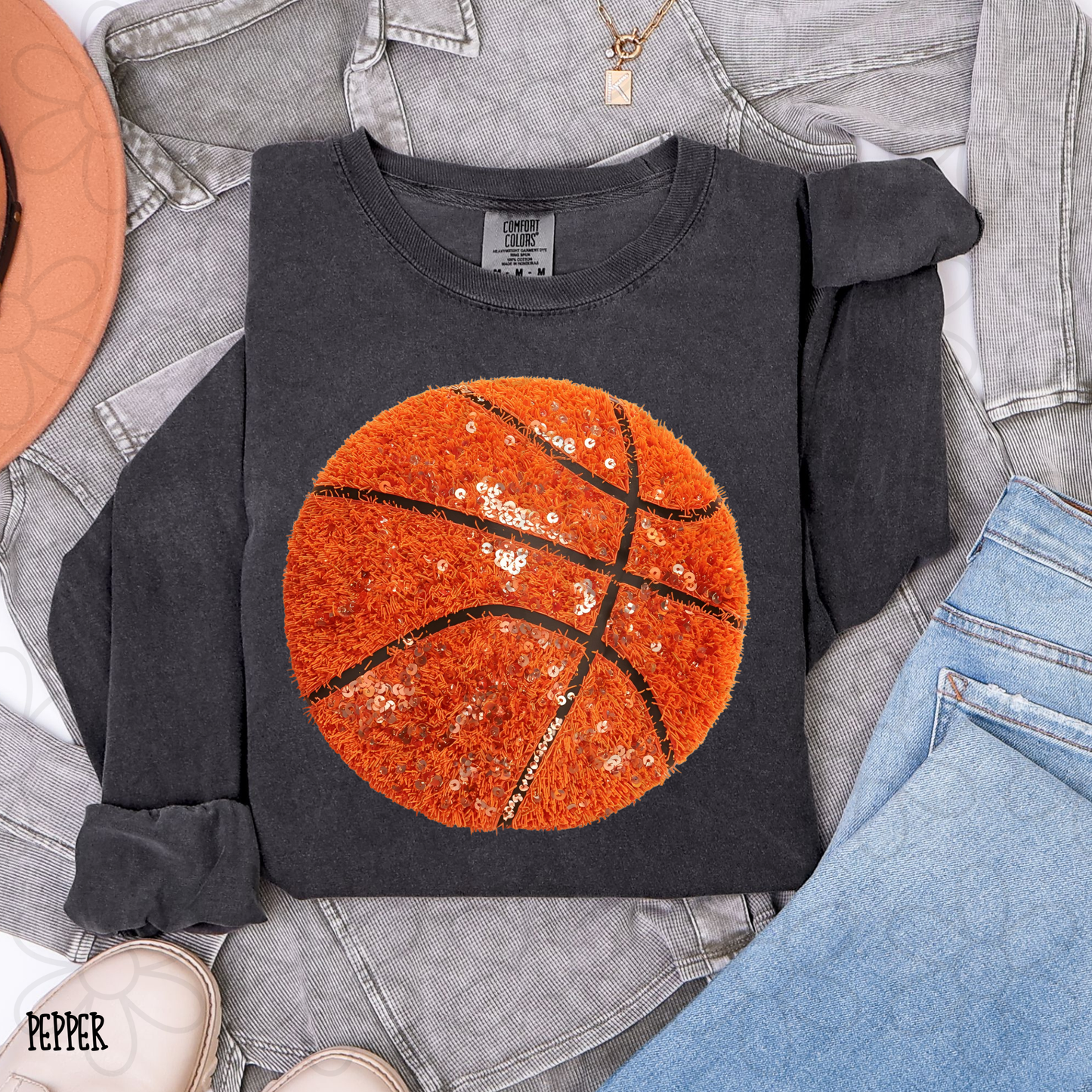 Sequin Basketball Completed Tee