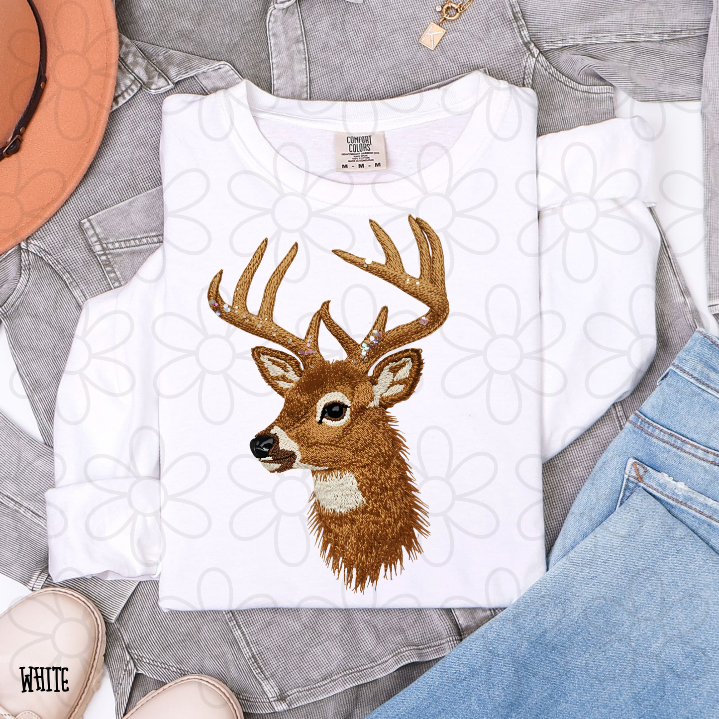 Sequin Deer DTF Transfer