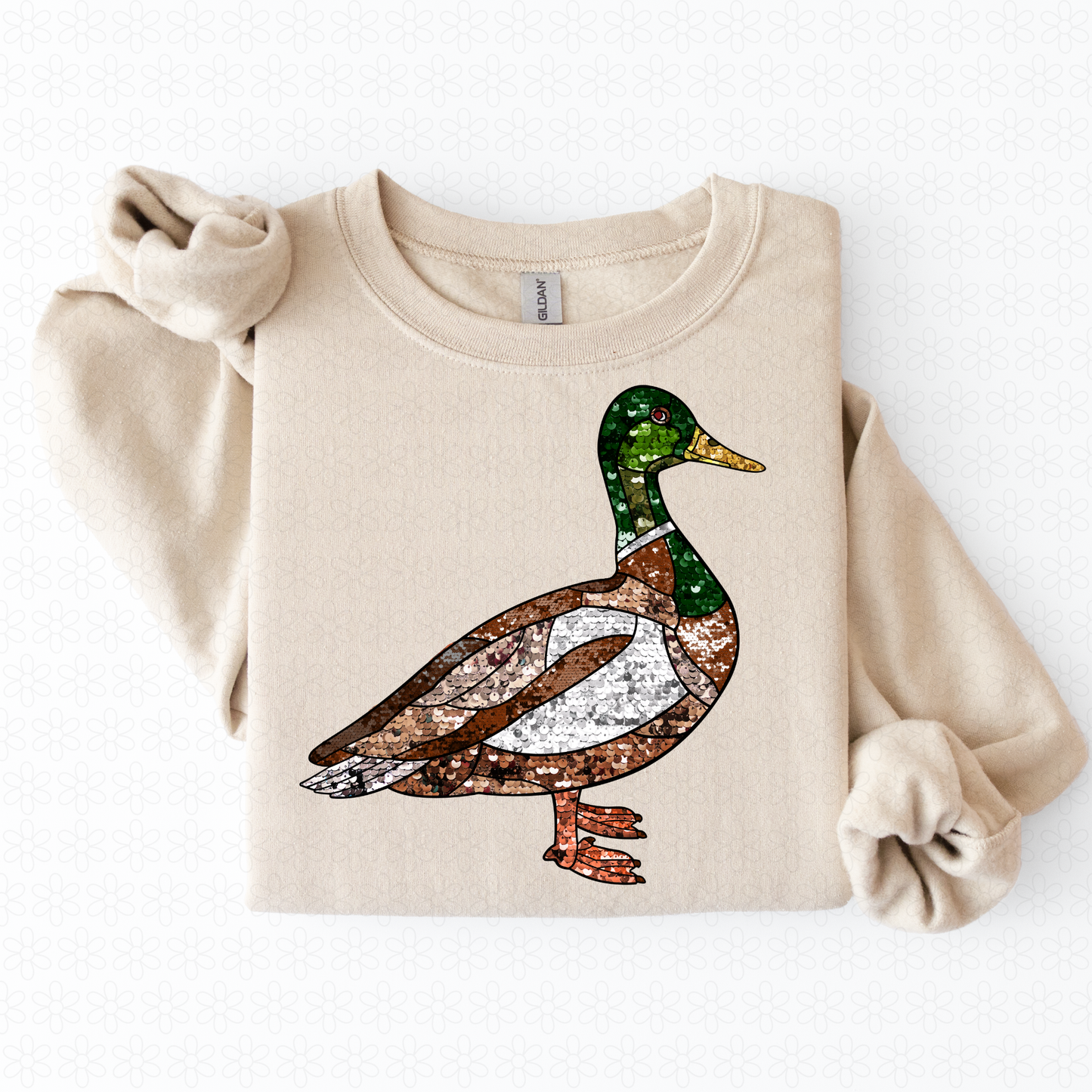 Sequin Mallard Duck DTF Transfer
