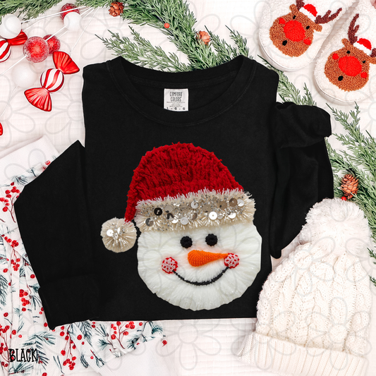 Sequin Snowman DTF Transfer