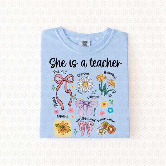 She Is A Teacher Completed Tee