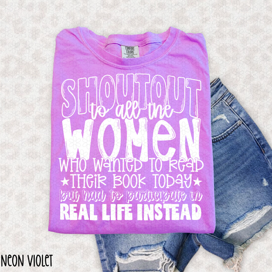 Shoutout To All The Women- White Completed Tee