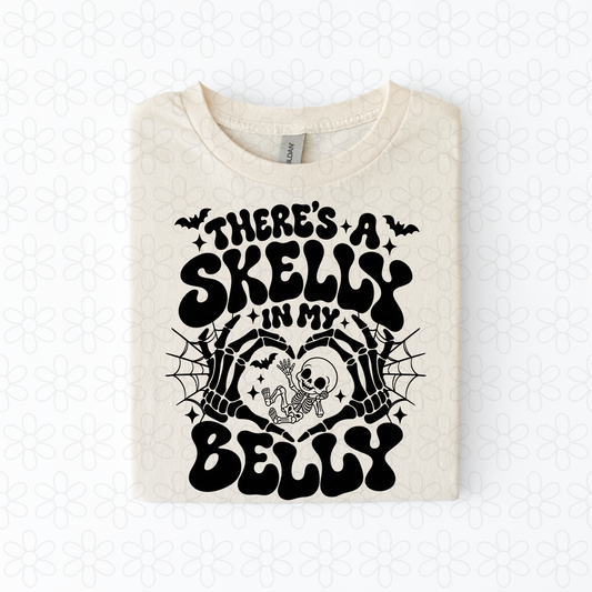 Skelly in my Belly Completed Tee