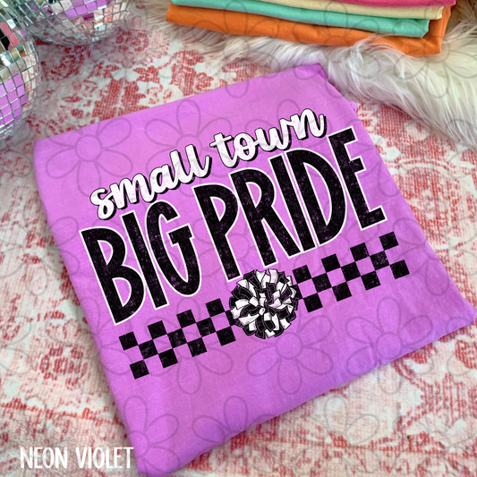 Small Town Big Pride Cheer Kids Completed Tee