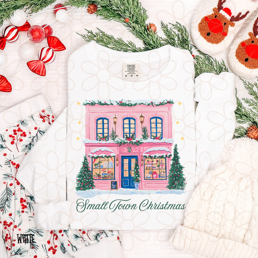 Small Town Christmas Green DTF Transfer