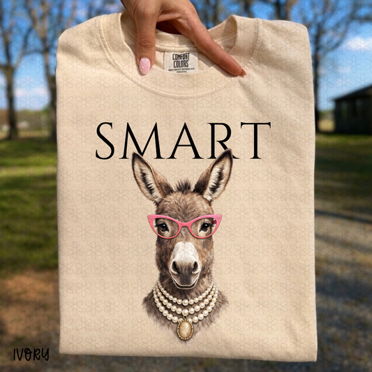 Smart- Black Font Completed Tee