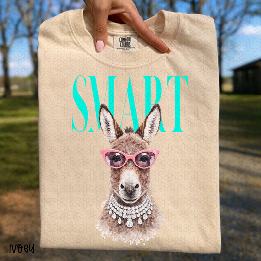 Smart- Teal Font Completed Tee