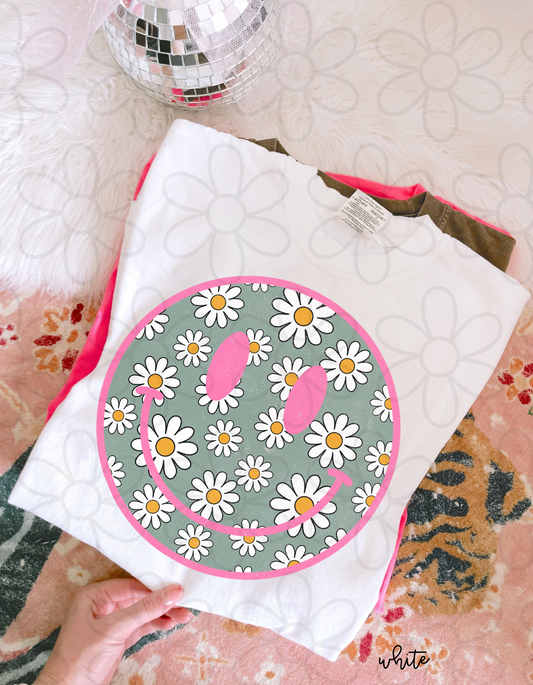 Smiley Daisies Kids Completed Tee