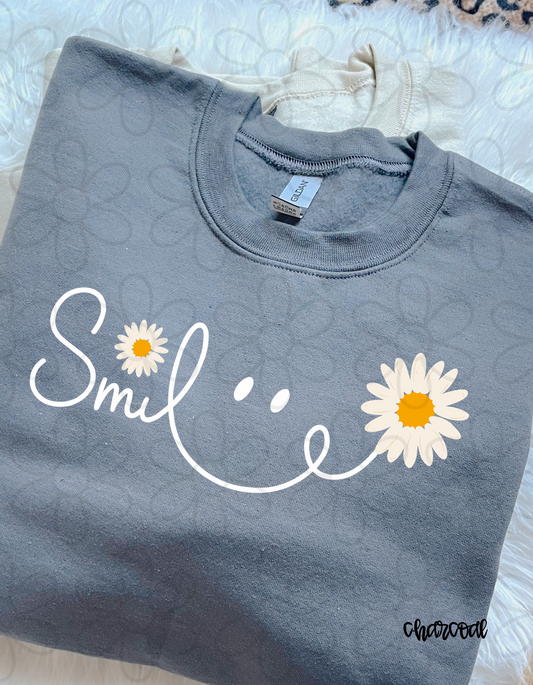 Smiley Flowers DTF Transfer
