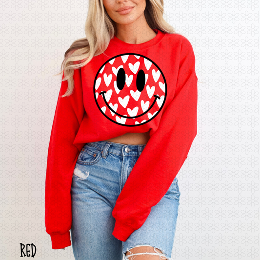 Smiley White Hearts Kids Completed Tee