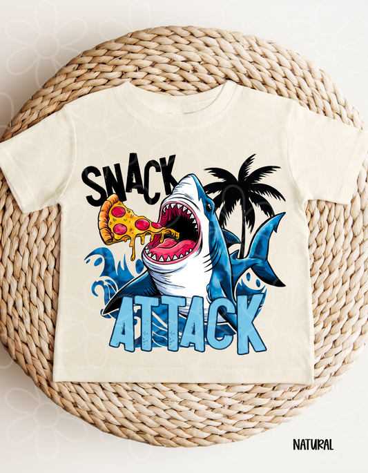 Snack Attack Shark Completed Tee