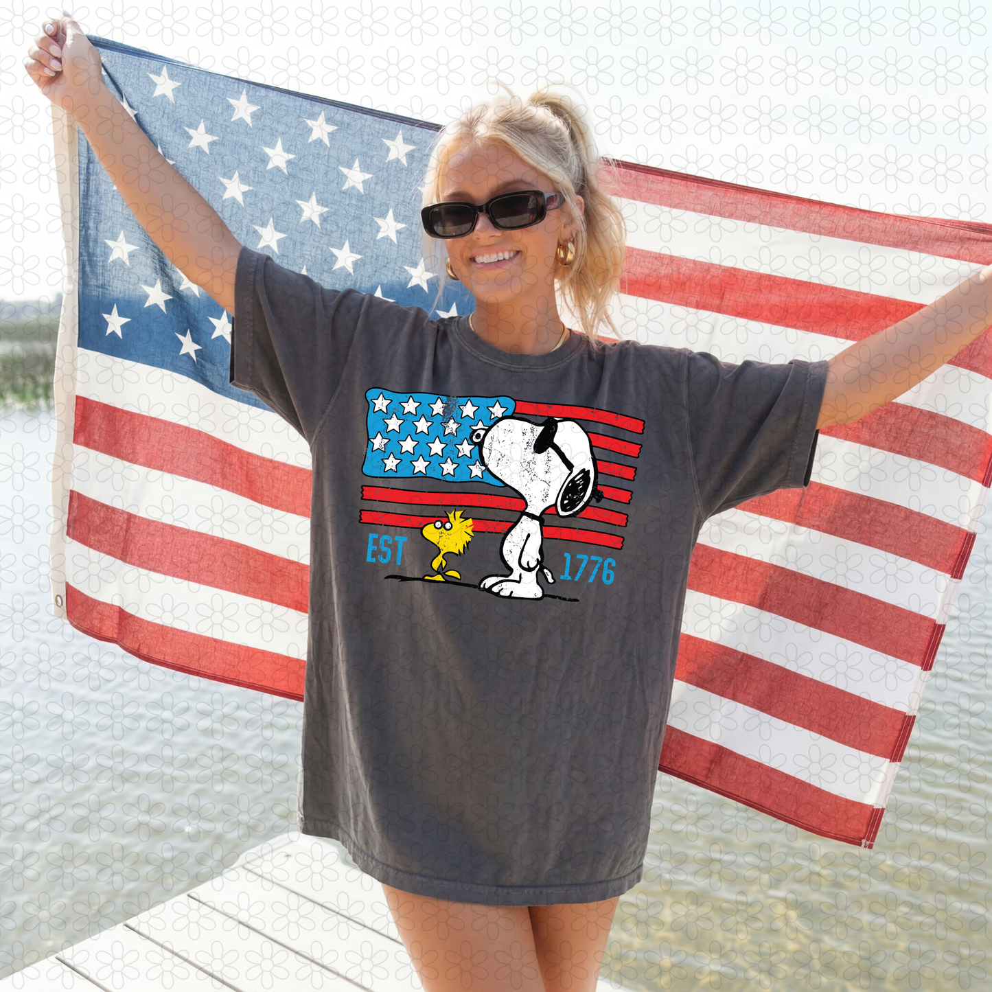 Snoopy 4th of July Completed Tee