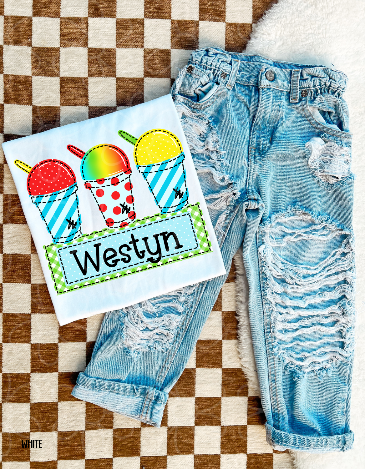 Snow Cone Custom Boy Name DTF Transfer