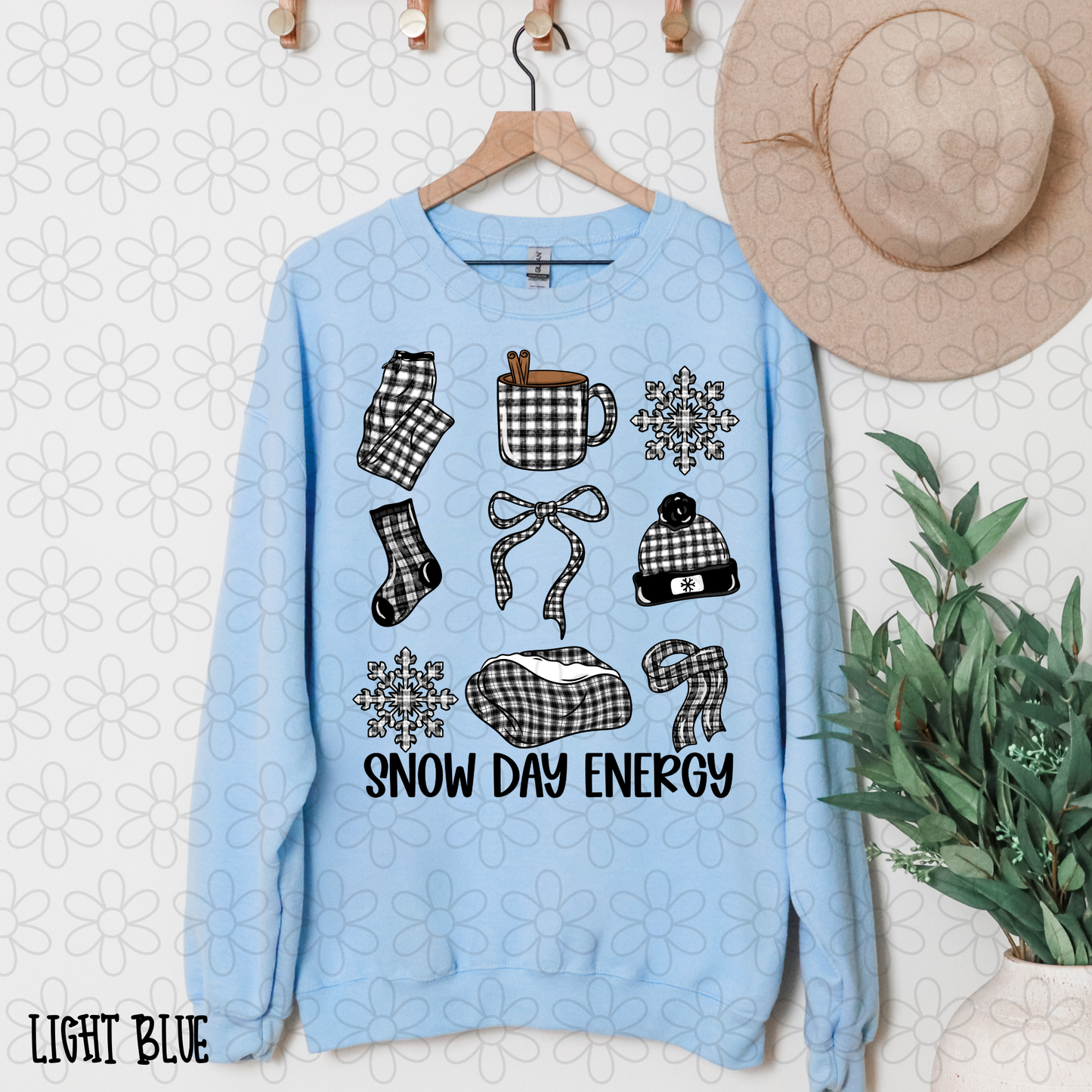 Snow Day Energy Checkered Kids Completed Tee