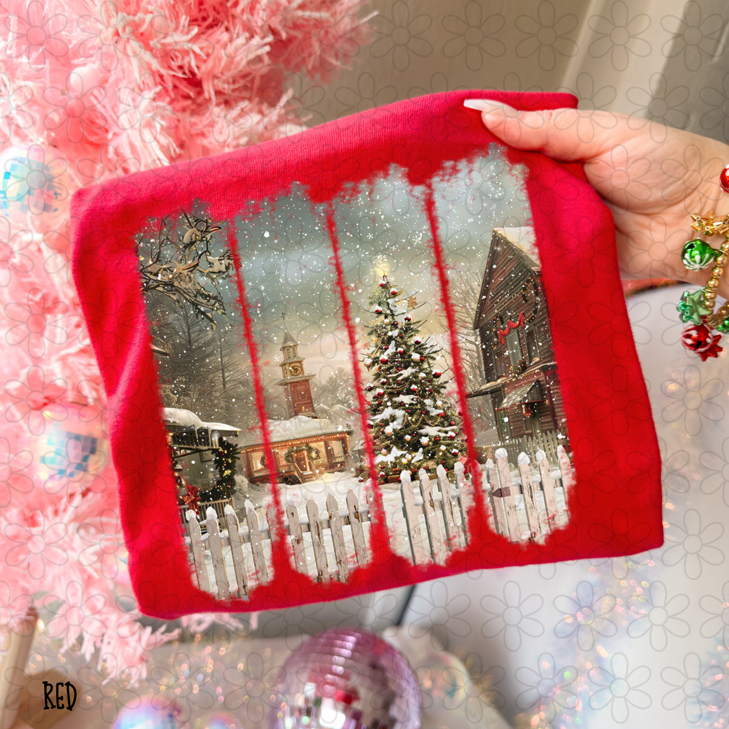 Snowing Christmas Town DTF Transfer