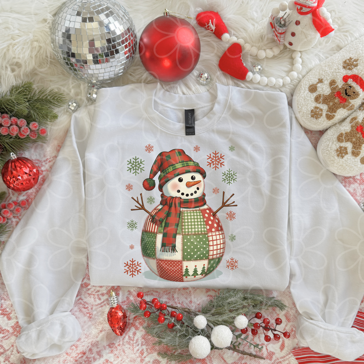 Snowman Patches Kids Completed Tee