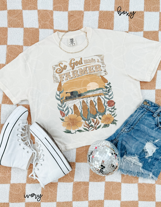 So God Made A Farmer Completed Tee