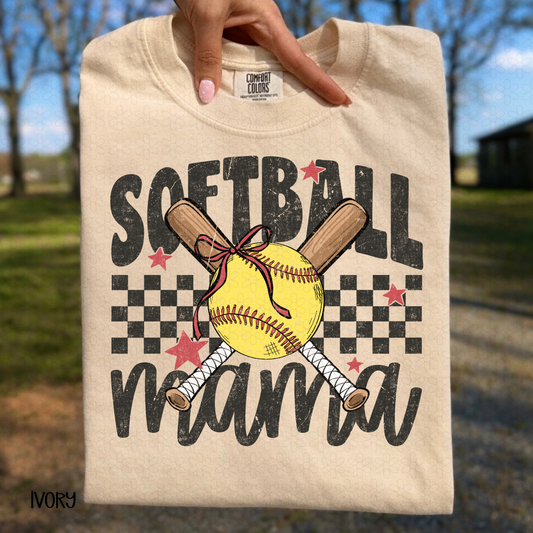 Softball Mama- Black DTF Transfer
