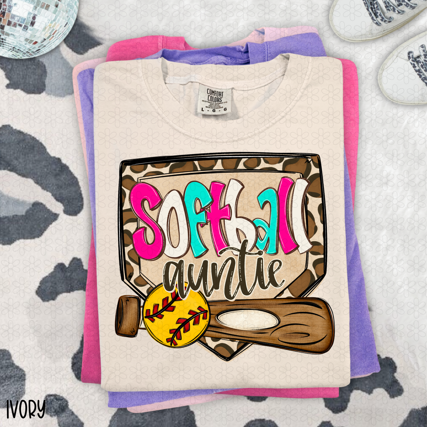 Leopard Plate Softball Titles (Multiple Options No Customs) Completed Tee