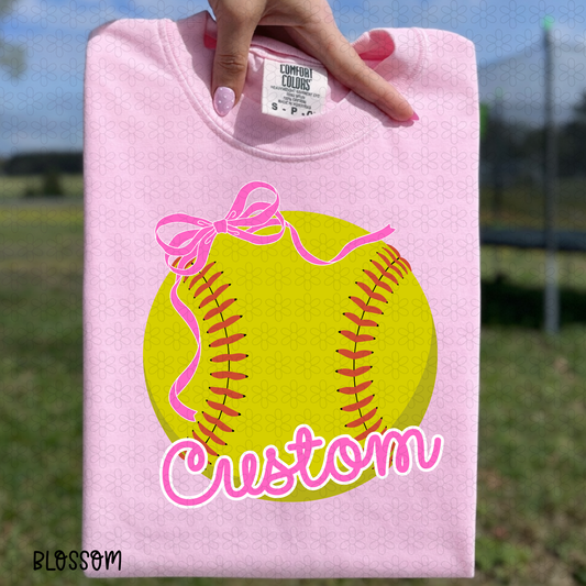 Softball Custom Team Coquette Completed Tee