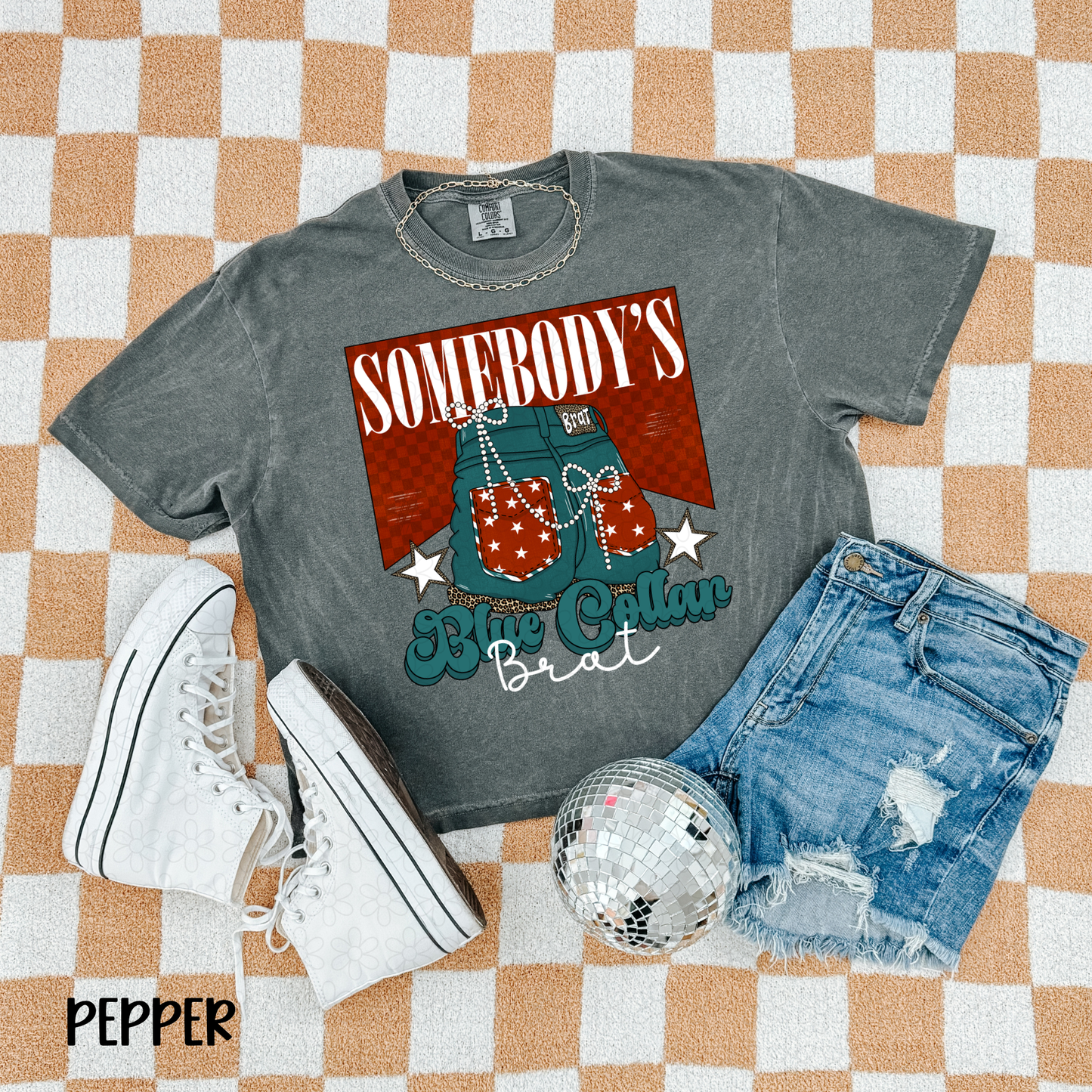 Somebody's Blue Collar Brat (Multiple Color Options) DTF Transfer