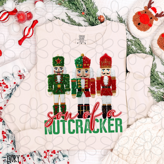 Son Of A Nutcracker Sequins Completed Tee