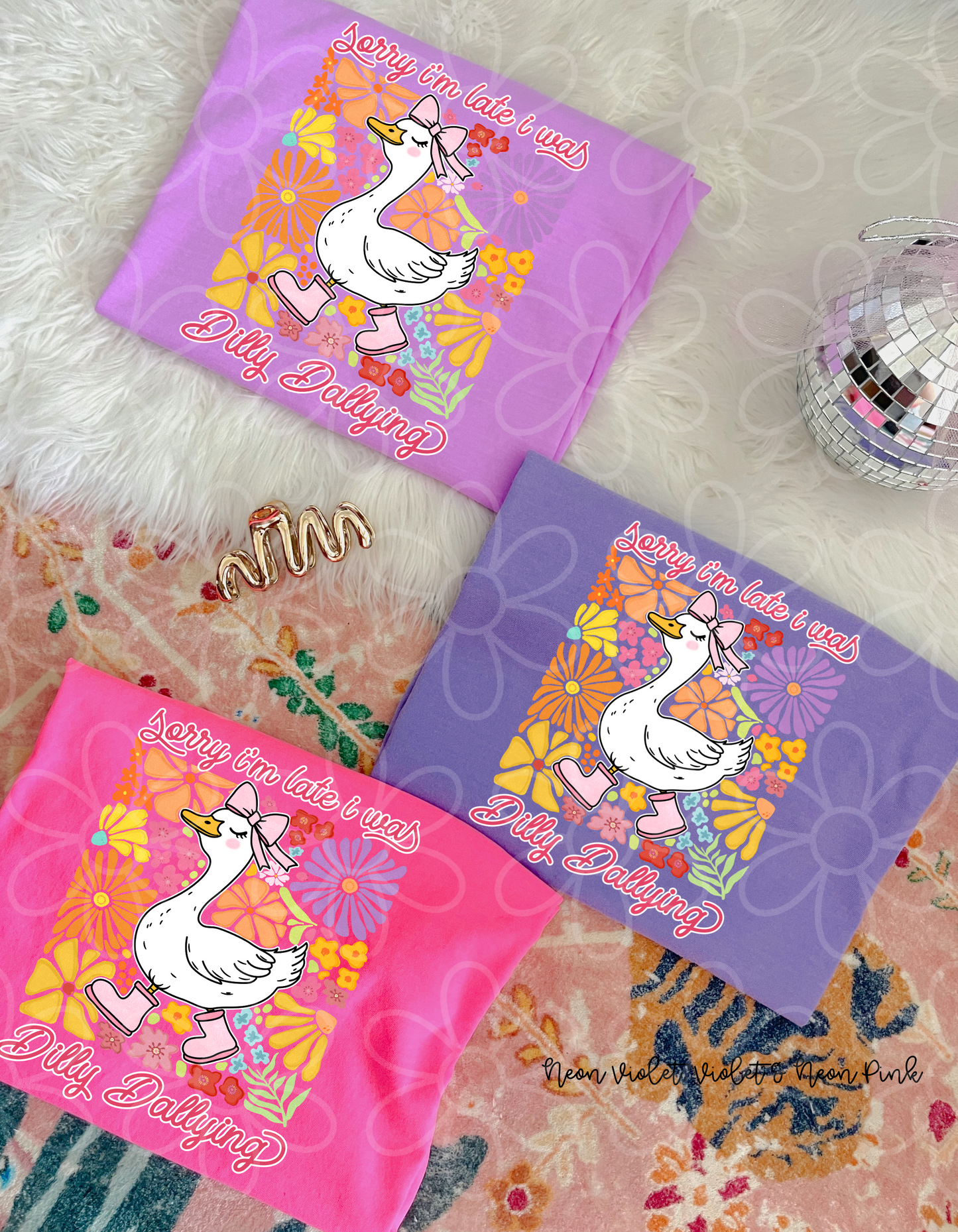 Sorry I Was Late I was Dilly Dallying Kids Completed Tee
