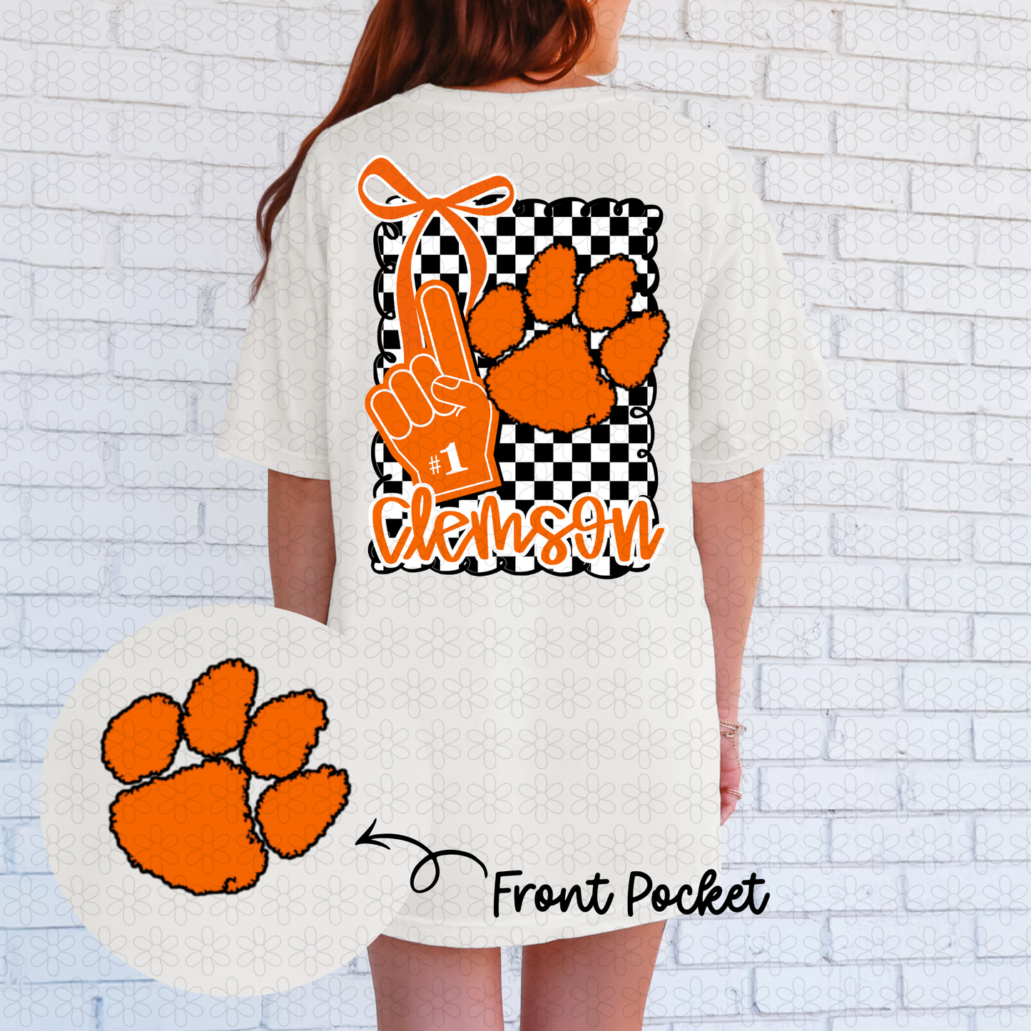 Bow Checkered Teams (Multiple Options) Completed Tee
