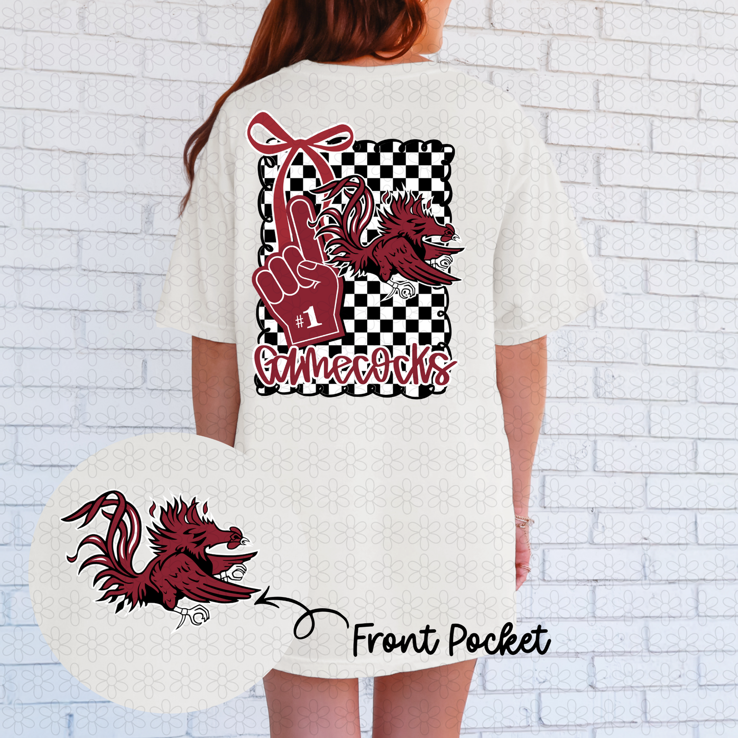 Bow Checkered Teams (Multiple Options) Completed Tee