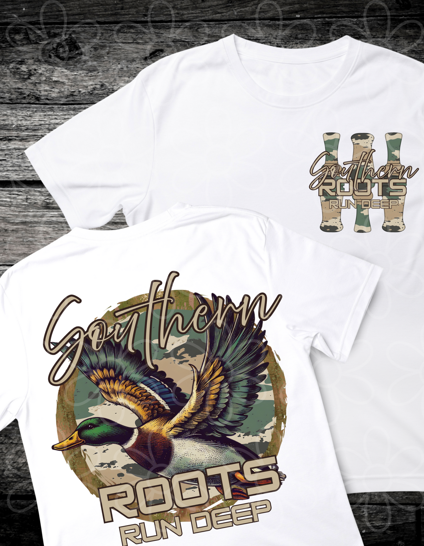 Southern Roots Run Deep Duck Completed Tee