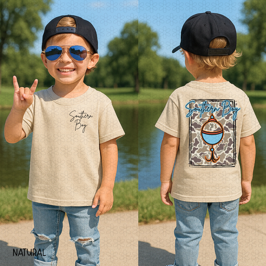 Southern Boy Fishing Completed Tee