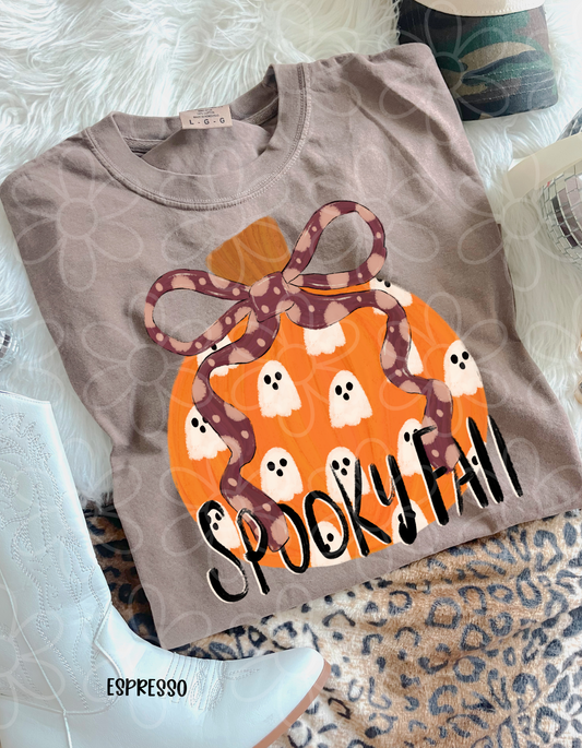 Spooky Fall Pumpkin Ghosts Completed Tee