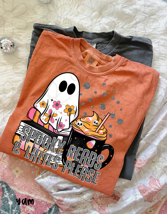 Spooky Reads & Lattes Please Completed Tee